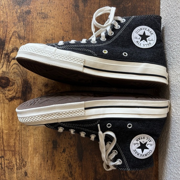 Converse Women’s 9 / Men’s 7 Unisex Black Canvas Chuck 70 High Top Sneakers Shoe - Picture 5 of 9